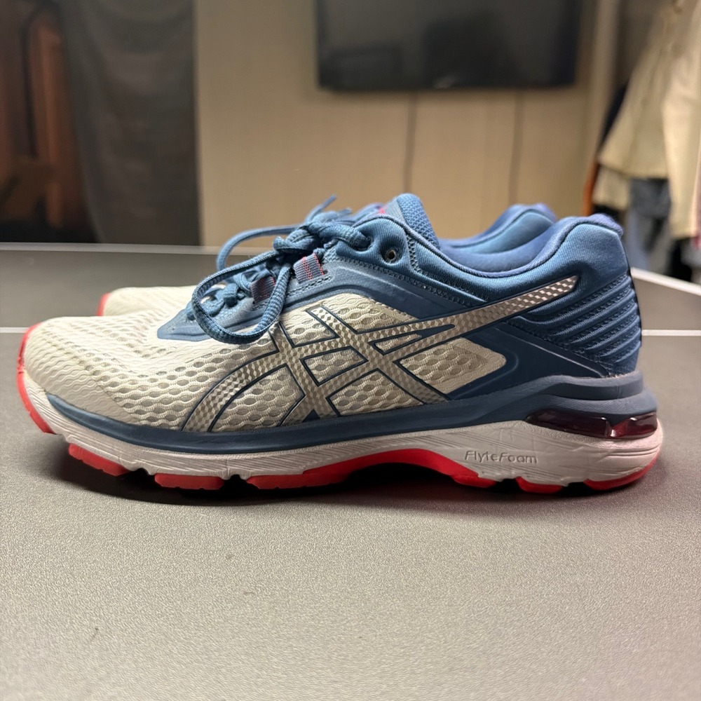 Asics GT-2000 6 Womens Running Shoes Blue White‎ Red FlyteFoam T856N
